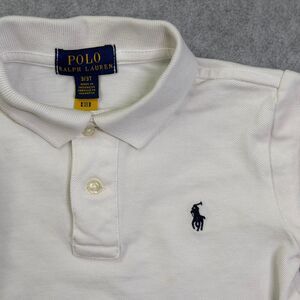 Polo Ralph Lauren Toddler Polo Shirt 3T White Long Sleeve Pony Logo Cotton
